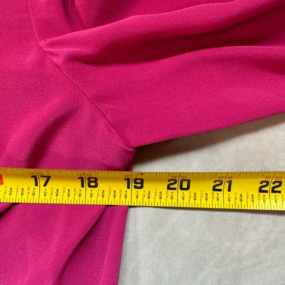 Tory Burch Hibiscus Flower Jane 100% Silk Dress Pink Ruffles Holiday Wedding 8 - Picture 11 of 12